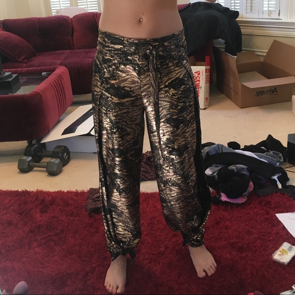 Handmade Tiger Bronze Yoga Pants Harem Pants NEW